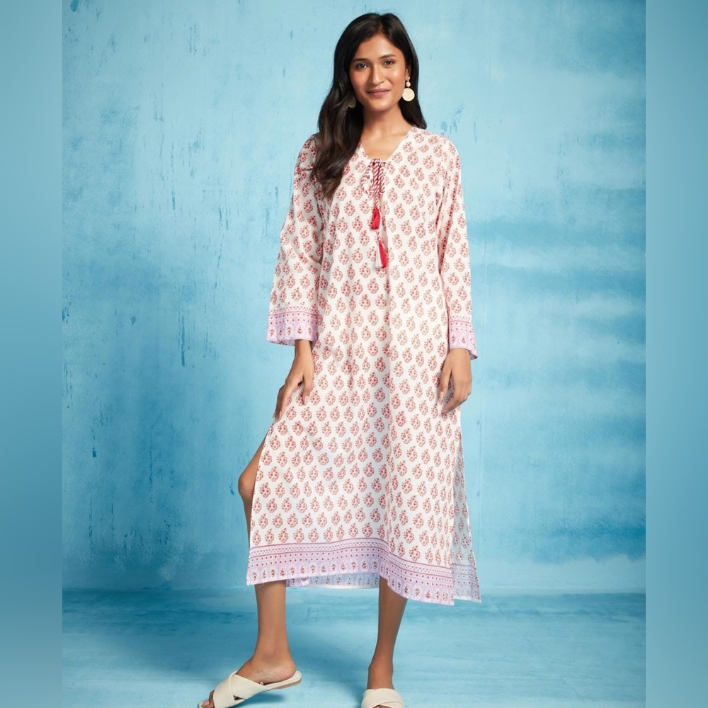 Ro’s‎ Garden Midi Dress Kaftan Size XL